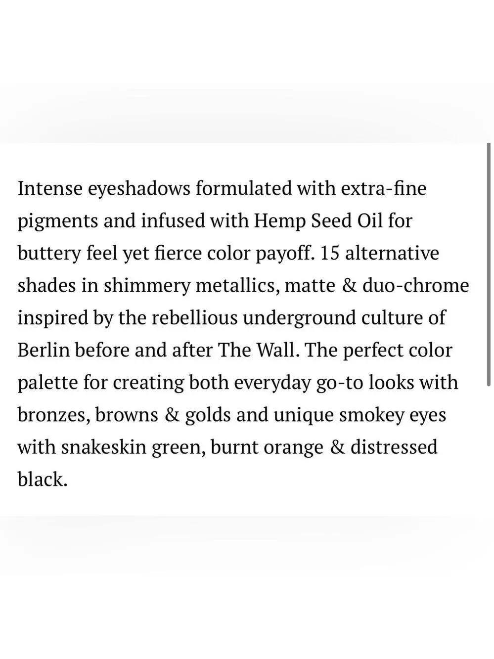 Nomad cosmetics eyeshadow